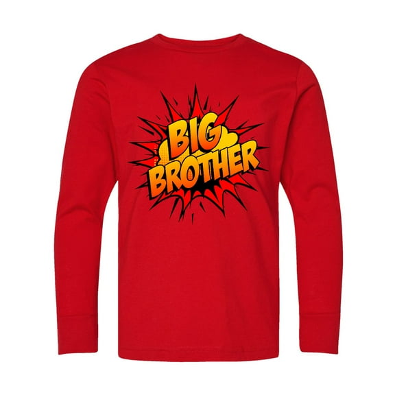 Inktastic Big Brother Super Hero Long Sleeve Youth T-Shirt