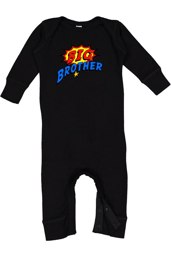 Big Brother Superhero Baby Romper Coveralls