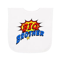 Inktastic Big Brother Superhero Baby Terry Cloth Bib