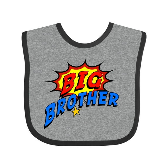 Inktastic Big Brother Superhero Boys Baby Bib