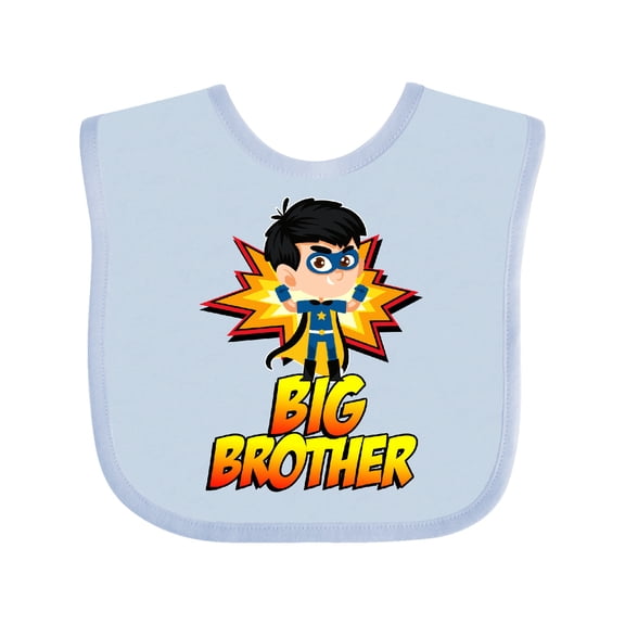 Inktastic Big Brother Superhero Boys Baby Bib