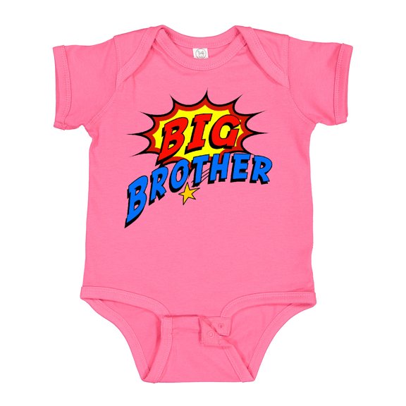 Inktastic Big Brother Superhero Boys Baby Bodysuit