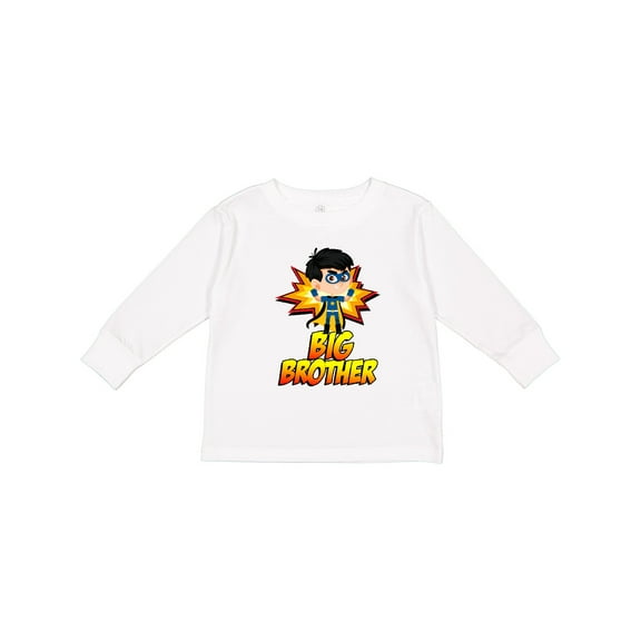Inktastic Big Brother Superhero Boys Long Sleeve Toddler T-Shirt
