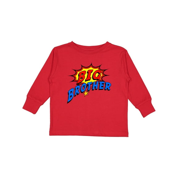 Inktastic Big Brother Superhero Boys Long Sleeve Toddler T-Shirt