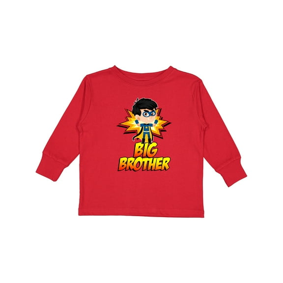 Inktastic Big Brother Superhero Boys Long Sleeve Toddler T-Shirt