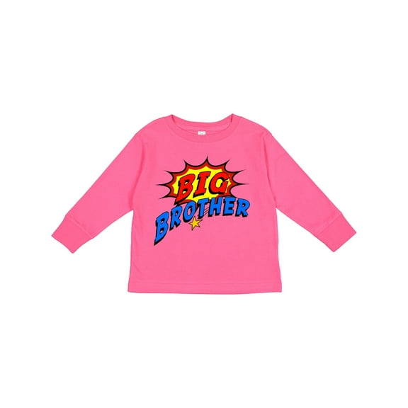 Inktastic Big Brother Superhero Boys Long Sleeve Toddler T-Shirt
