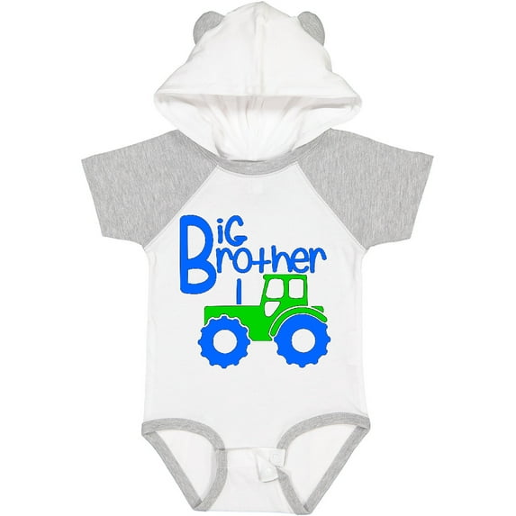 Inktastic Big Brother Tractor Boys Baby Bodysuit