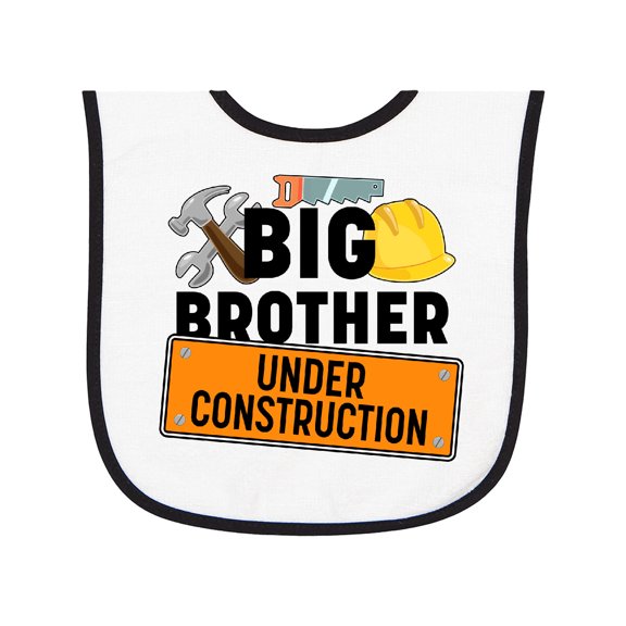 Inktastic Big Brother Under Construction Baby Terry Cloth Bib