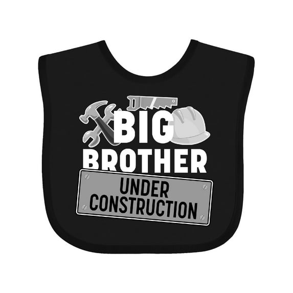 Inktastic Big Brother Under Construction Boys Baby Bib