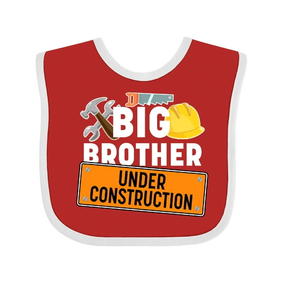 Inktastic Big Brother Under Construction Boys Baby Bib
