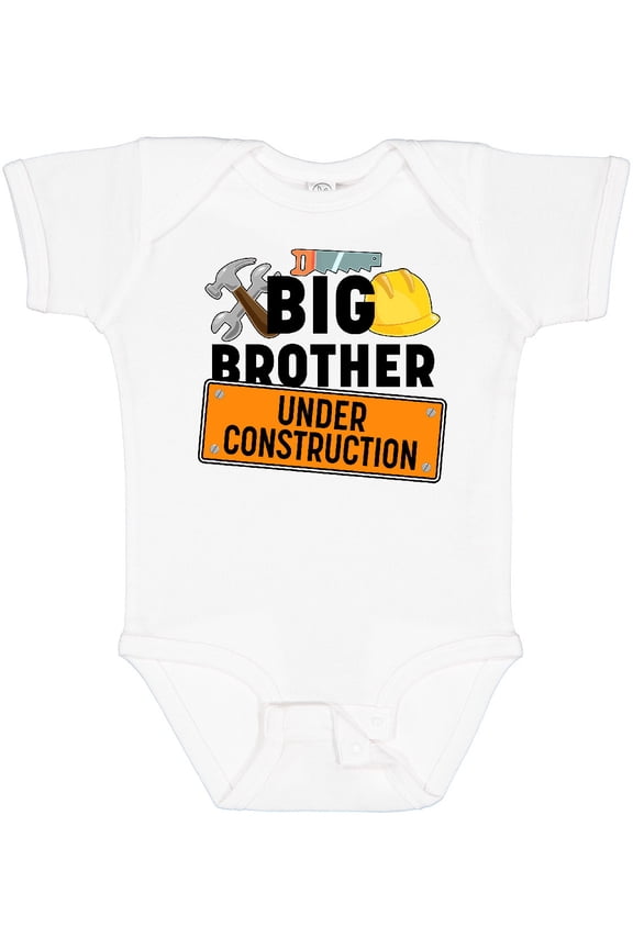 Big Brother Under Construction Boys Baby Bodysuit