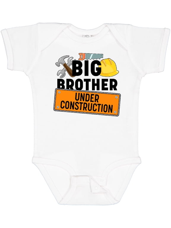 Big Brother Under Construction Boys Baby Bodysuit