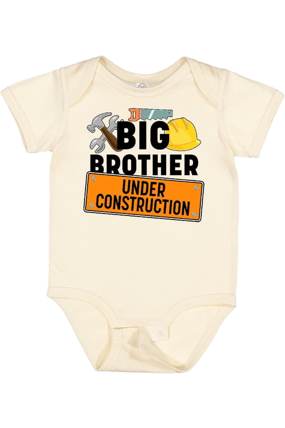 Big Brother Under Construction Boys Baby Bodysuit
