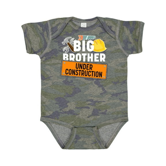 Inktastic Big Brother Under Construction Boys Baby Bodysuit