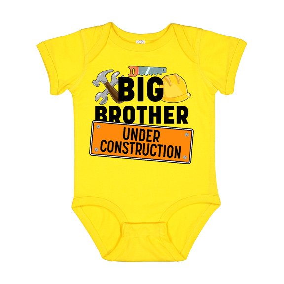Inktastic Big Brother Under Construction Boys Baby Bodysuit