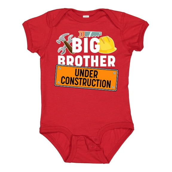Inktastic Big Brother Under Construction Boys Baby Bodysuit