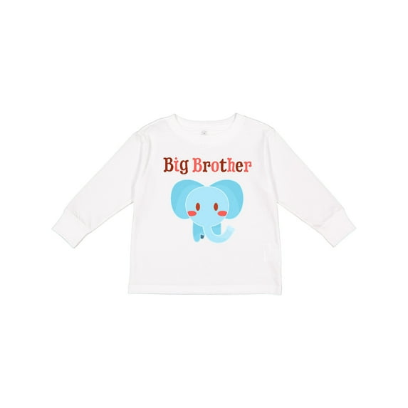 Inktastic Big Brother elephant Boys Long Sleeve Toddler T-Shirt