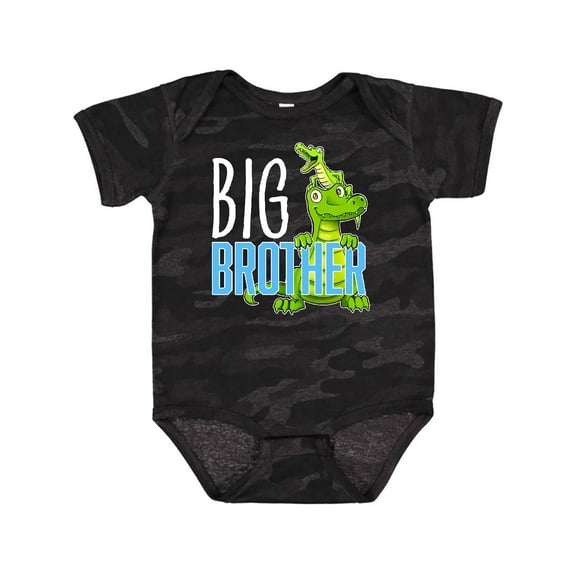 Inktastic Big Brother with Cute Alligators Boys or Girls Baby Bodysuit