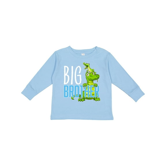 Inktastic Big Brother with Cute Alligators Boys or Girls Long Sleeve Toddler T-Shirt