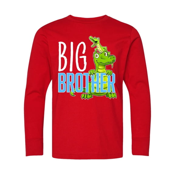 Inktastic Big Brother with Cute Alligators Long Sleeve Youth T-Shirt