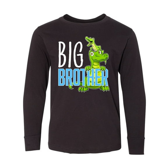 Inktastic Big Brother with Cute Alligators Long Sleeve Youth T-Shirt