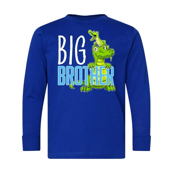 Inktastic Big Brother with Cute Alligators Long Sleeve Youth T-Shirt