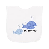 Inktastic Big Brother with Lil' Brother Baby Terry Cloth Bib