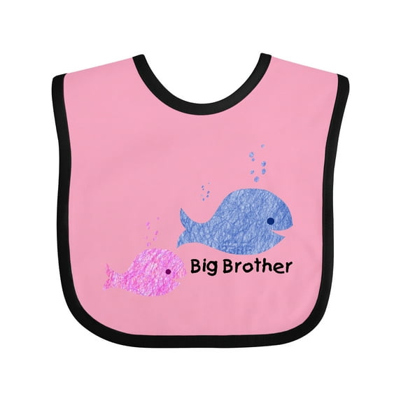 Inktastic Big Brother with Lil' Sister Boys Baby Bib