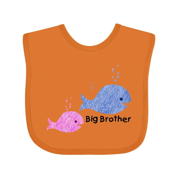 Inktastic Big Brother with Lil' Sister Boys Baby Bib