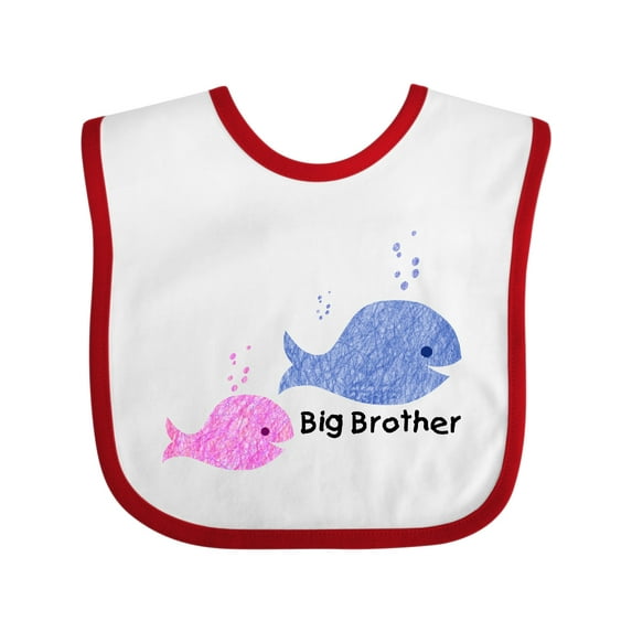 Inktastic Big Brother with Lil' Sister Boys Baby Bib