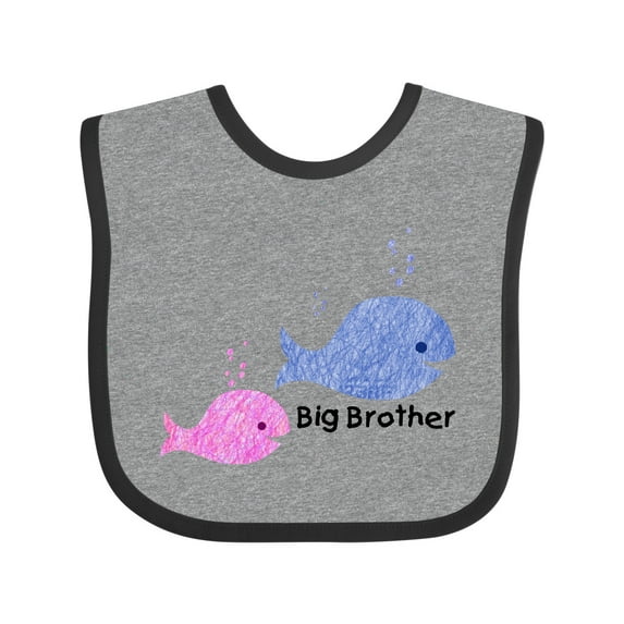 Inktastic Big Brother with Lil' Sister Boys Baby Bib