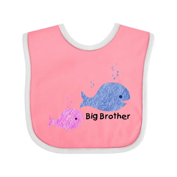 Inktastic Big Brother with Lil' Sister Boys Baby Bib