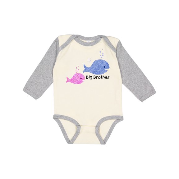 Inktastic Big Brother with Lil' Sister Boys Long Sleeve Baby Bodysuit
