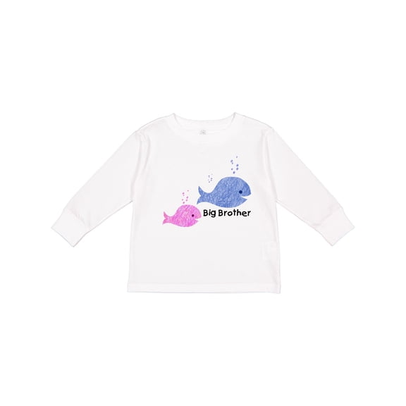 Inktastic Big Brother with Lil' Sister Boys Long Sleeve Toddler T-Shirt
