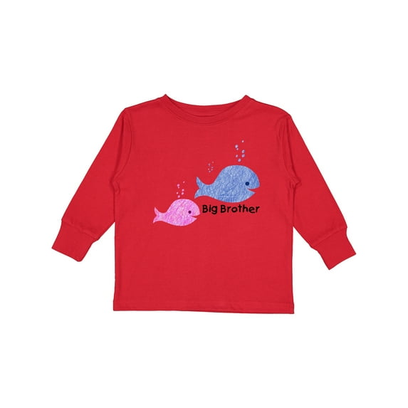 Inktastic Big Brother with Lil' Sister Boys Long Sleeve Toddler T-Shirt
