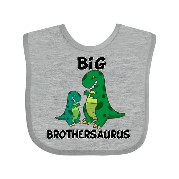 Inktastic Big Brothersaurus Boys Baby Bib