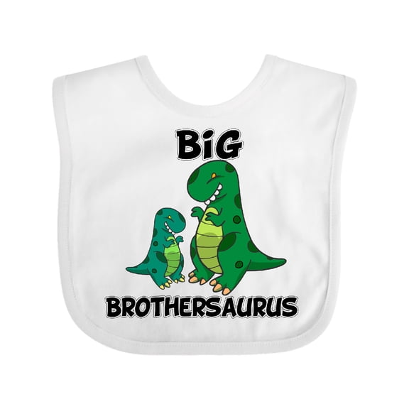 Inktastic Big Brothersaurus Boys Baby Bib
