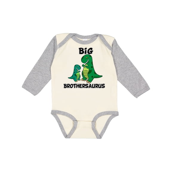 Inktastic Big Brothersaurus Boys Long Sleeve Baby Bodysuit