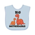 thumbnail image 1 of Inktastic Big Brothersaurus with Cute Sibling Dinosaurs Boys Baby Bib, 1 of 4