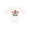 thumbnail image 1 of Inktastic Big Clown Face Boys or Girls Long Sleeve Baby Bodysuit, 1 of 5