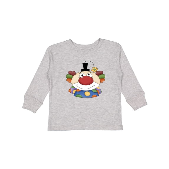 Inktastic Big Clown Face Boys or Girls Long Sleeve Toddler T-Shirt