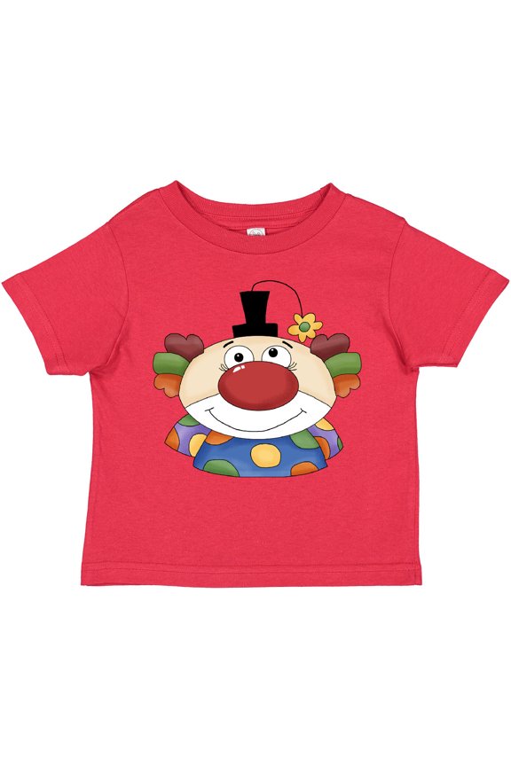 Big Clown Face Boys or Girls Toddler T-Shirt