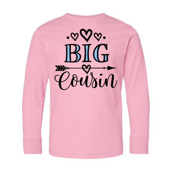 Inktastic Big Cousin Girls Long Sleeve Youth T-Shirt