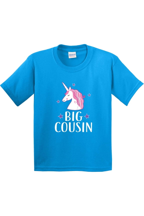 Big Cousin Girls Unicorn Announcement Youth T-Shirt