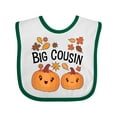 thumbnail image 1 of Inktastic Big Cousin Pumpkins with Fall Leaves Boys or Girls Baby Bib, 1 of 4