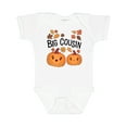 thumbnail image 1 of Inktastic Big Cousin Pumpkins with Fall Leaves Boys or Girls Baby Bodysuit, 1 of 5