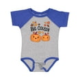 thumbnail image 1 of Inktastic Big Cousin Pumpkins with Fall Leaves Boys or Girls Baby Bodysuit, 1 of 5