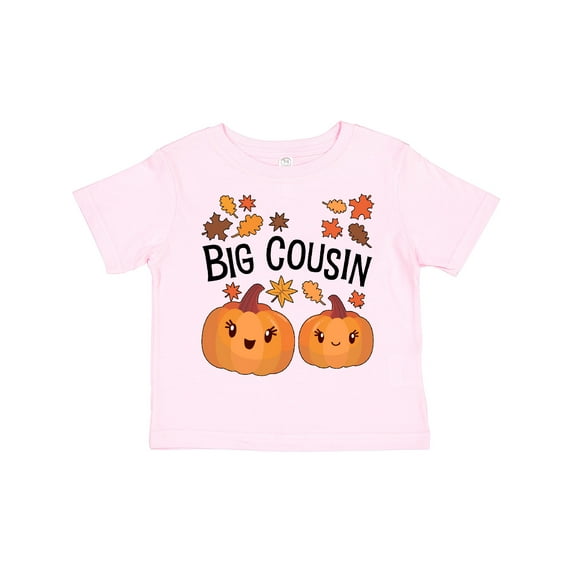 Inktastic Big Cousin Pumpkins with Fall Leaves Boys or Girls Toddler T-Shirt