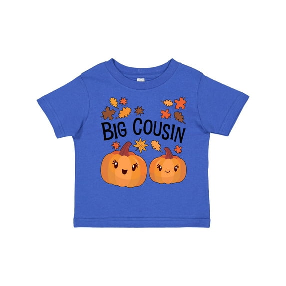 Inktastic Big Cousin Pumpkins with Fall Leaves Boys or Girls Toddler T-Shirt