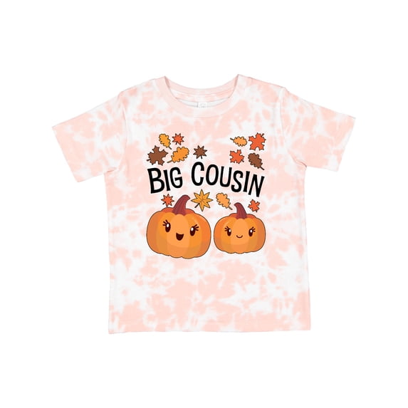 Inktastic Big Cousin Pumpkins with Fall Leaves Boys or Girls Toddler T-Shirt